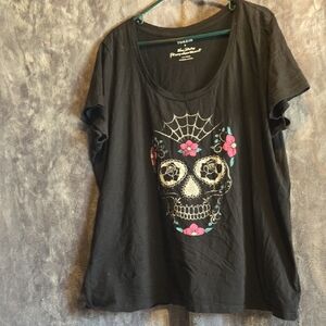 Torrid Black Skull Graphic Tee